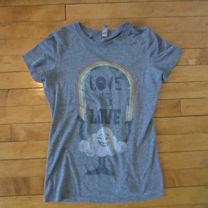 Love is Love rainbow Cloud Women's T-shirt Small Next Level Apparel